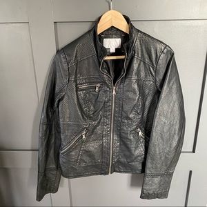 Cute Leather Bomber Jacket